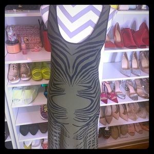 Green and black dress